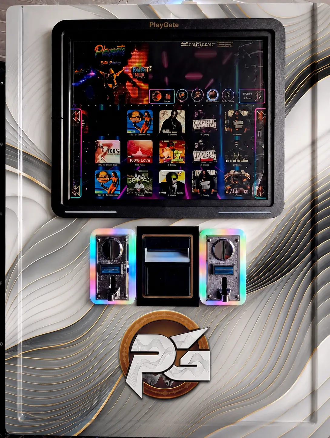 Silver Wave PlayGate digital jukebox front view